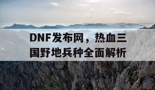 DNF发布网，热血三国野地兵种全面解析