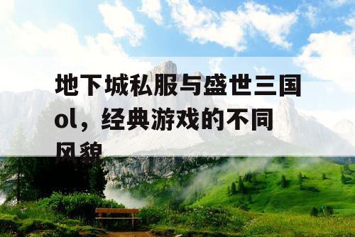 地下城私服与盛世三国ol，经典游戏的不同风貌