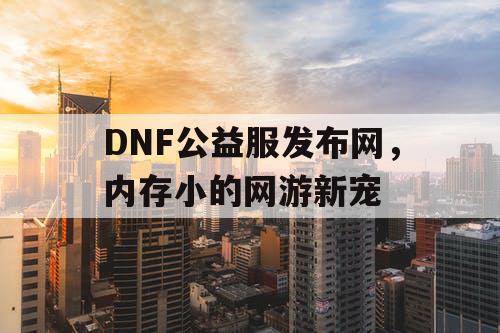 DNF公益服发布网，内存小的网游新宠