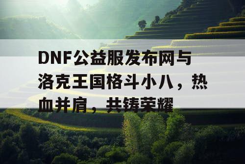 DNF公益服发布网与洛克王国格斗小八，热血并肩，共铸荣耀